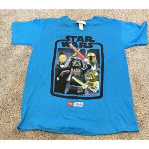 2015 Lego Star Wars Boys Kids Short Sleeve Shirt Sz 14/16 Teal Blue NWT RN75813